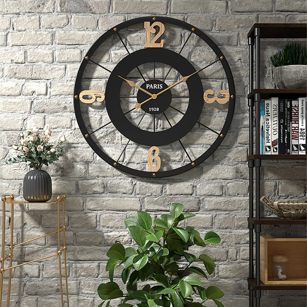 Black Metal Clock