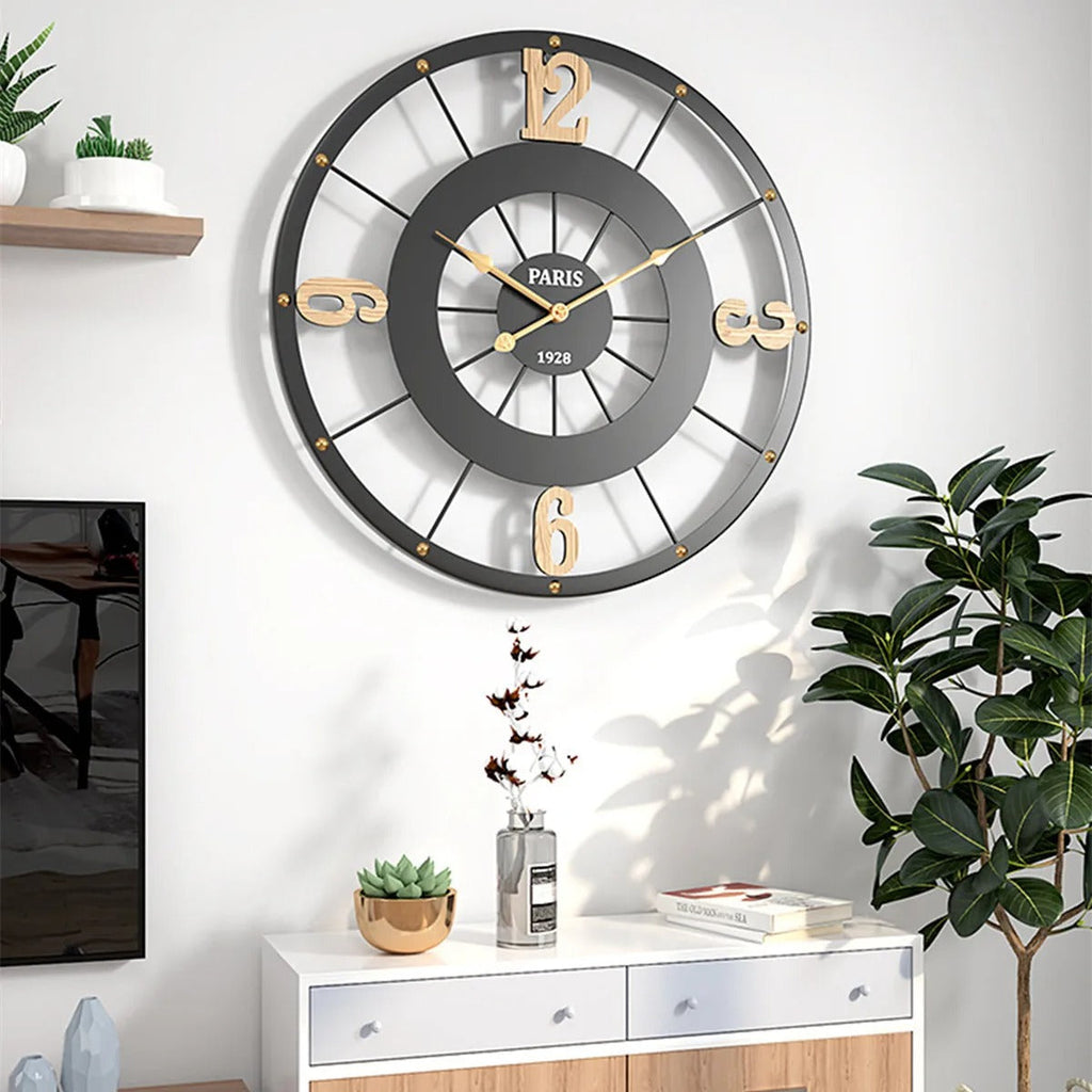 Black Metal Clock