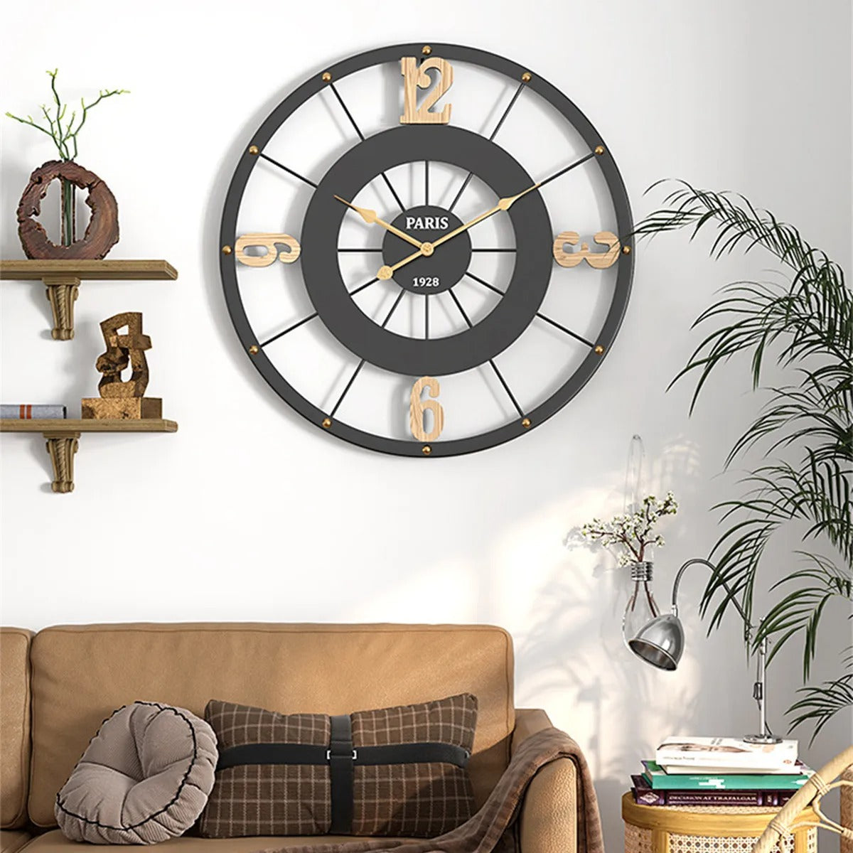 Black Metal Clock