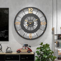 A Black Metal Clock with a distinctive presence, made to enhance a curated interior.