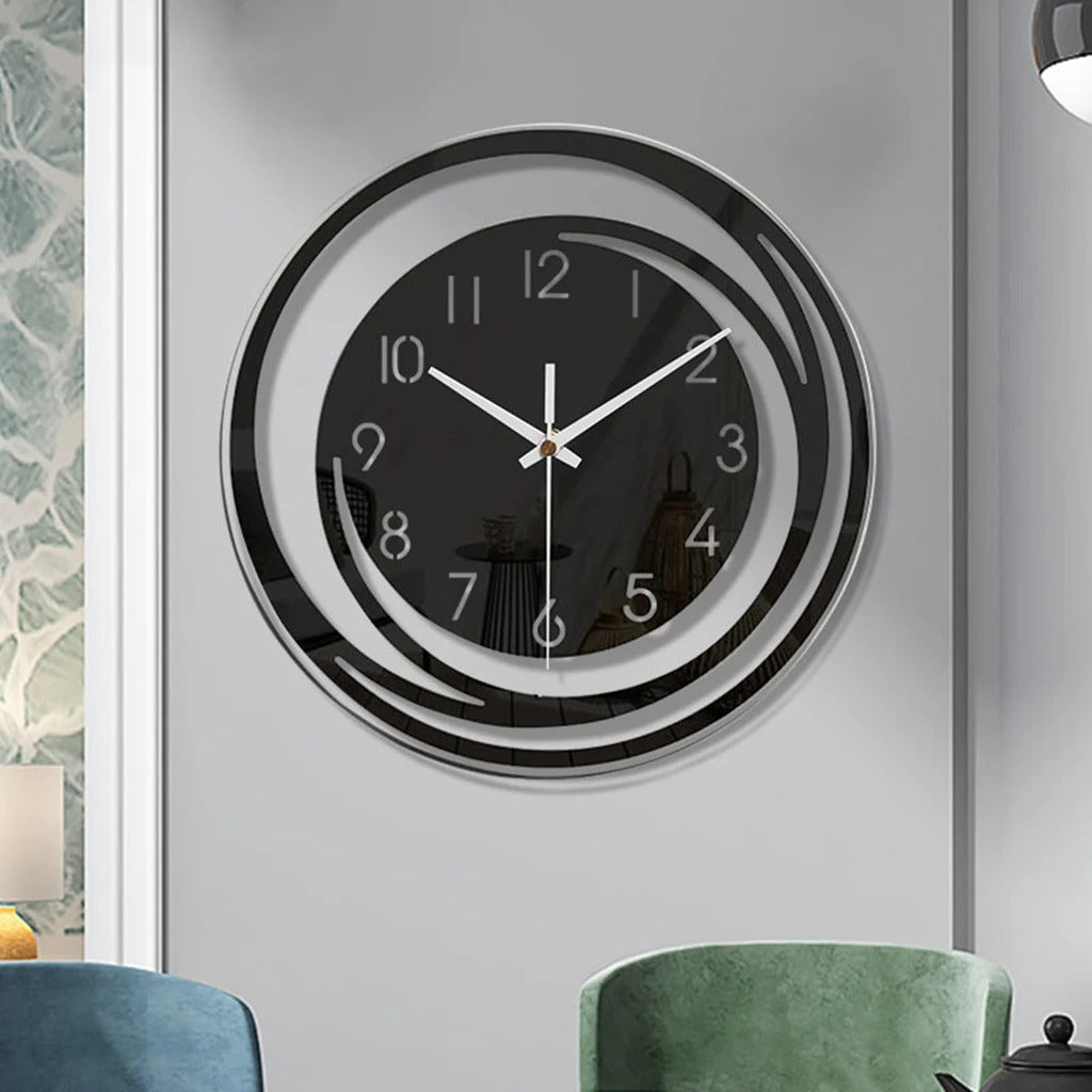 The Black Clock shown as a refined decorative accent for a modern living space.
