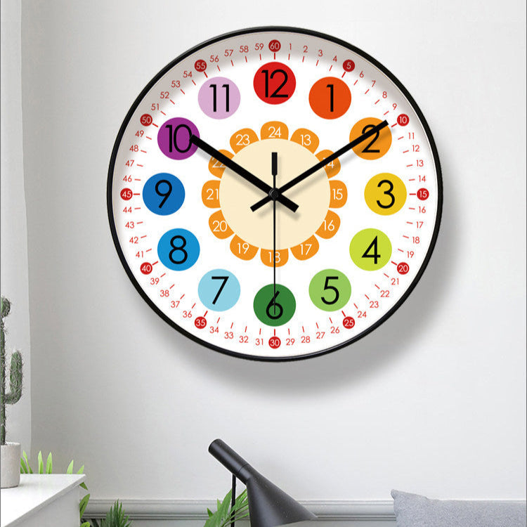 A Educational Kids Clock that brings a distinctive finishing touch to a stylish interior.