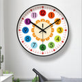 A Educational Kids Clock that brings a distinctive finishing touch to a stylish interior.