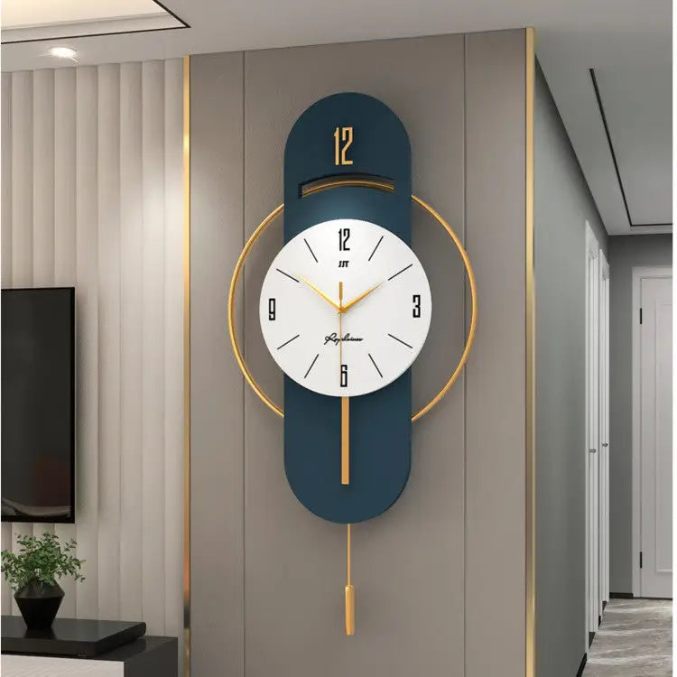 This Pendulum Clock brings a polished clock design and decorative character to the wall.