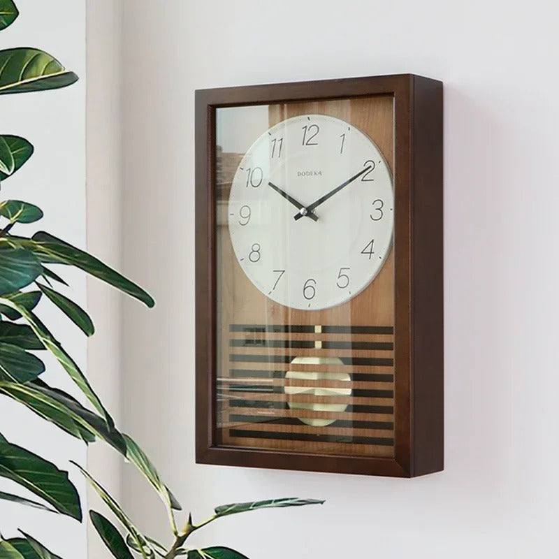 A Pendulum Wood Clock with a distinctive presence, made to enhance a curated interior.