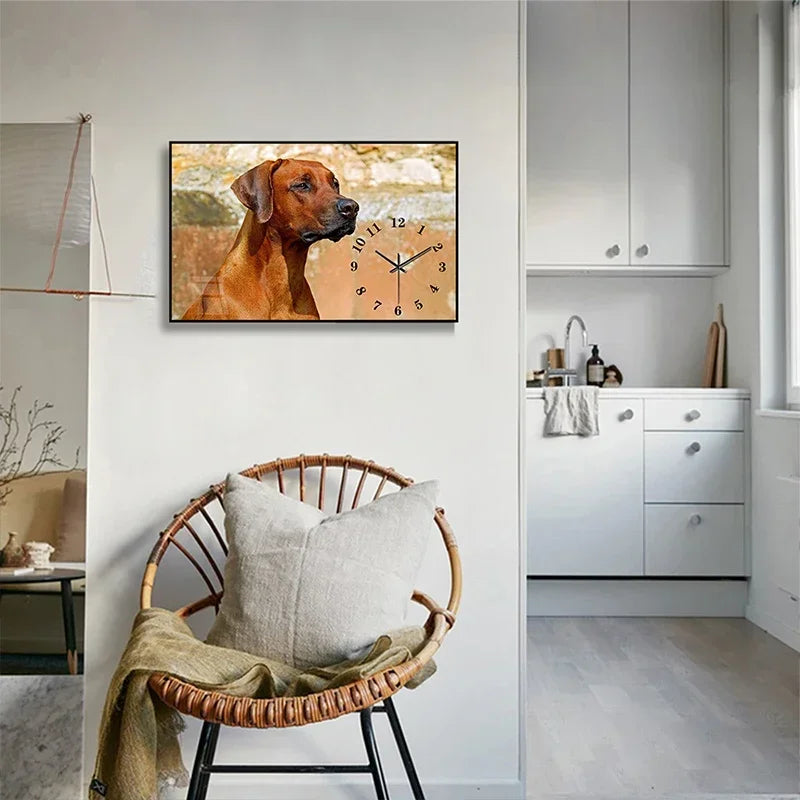 An elegant Photo Clock designed to give a room a memorable decorative detail.