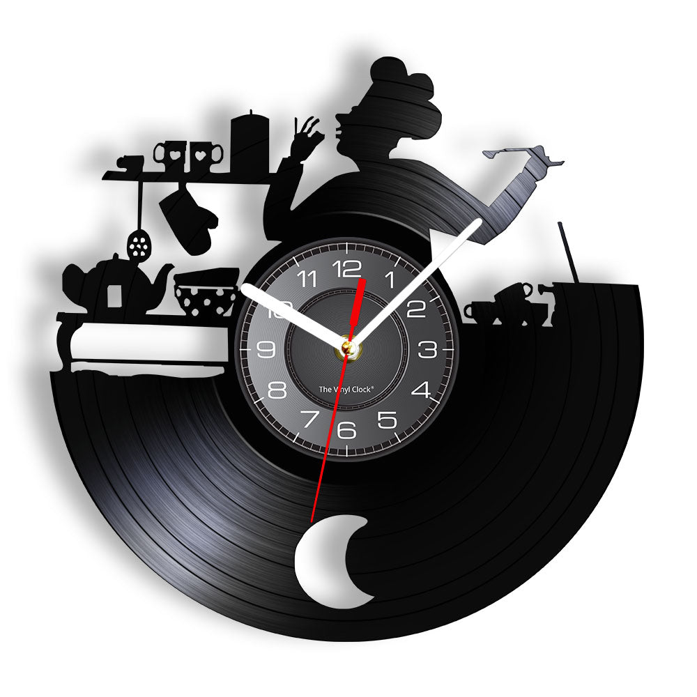 This Dining Room Clock brings a polished clock design and decorative character to the wall.