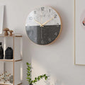 This Silent Marble Clock brings a polished clock design and decorative character to the wall.