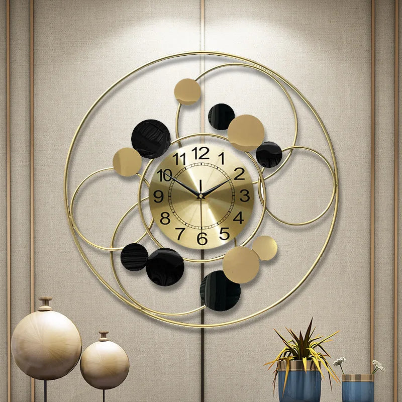 The Silent Clock, a statement clock that lends personality to a carefully styled interior.