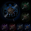 This Skeleton LED Clock brings a polished clock design and decorative character to the wall.