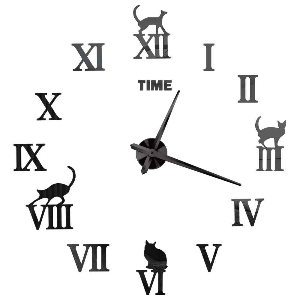 Sticker Cat Clock