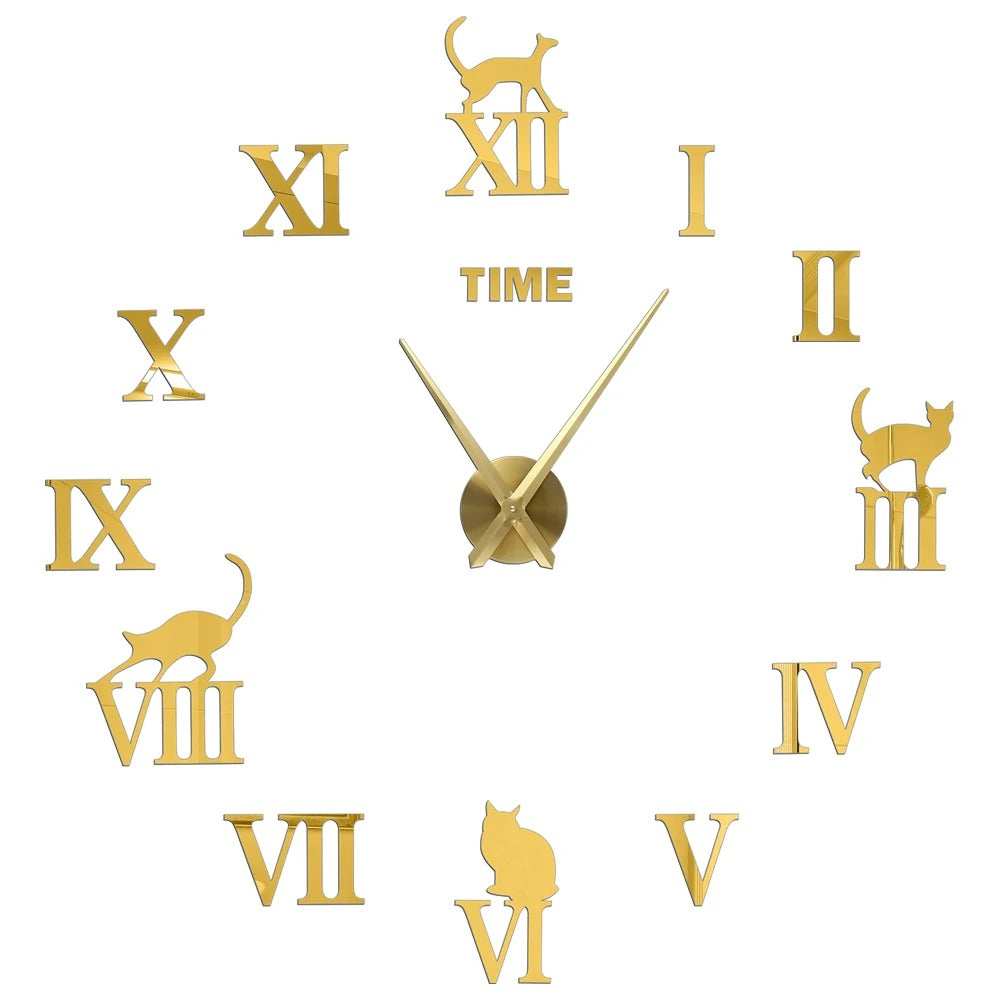 Sticker Cat Clock