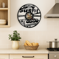 A Sushi Clock that brings a distinctive finishing touch to a stylish interior.
