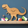 A T-Rex Clock that brings a distinctive finishing touch to a stylish interior.