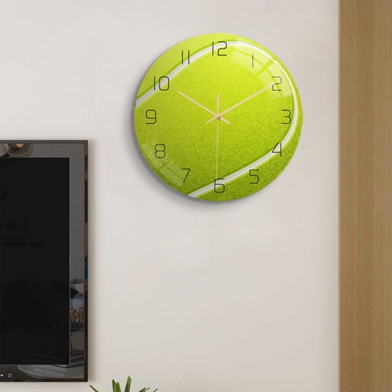 This Tennis Clock brings a polished clock design and decorative character to the wall.