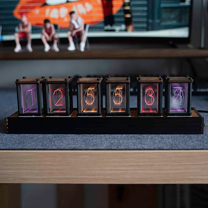 A Nixie Tube Clock that brings a distinctive finishing touch to a stylish interior.