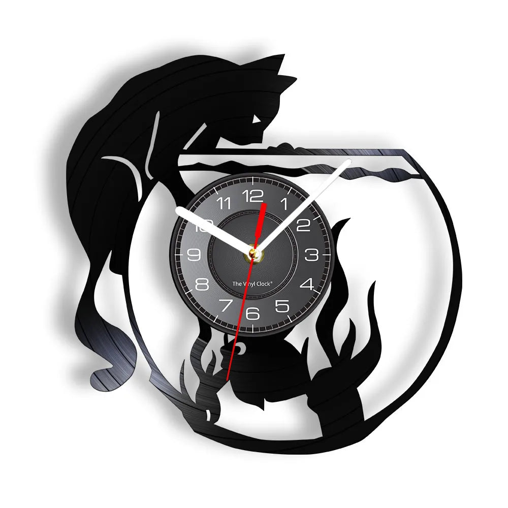This Vinyl Clock combines practical timekeeping with characterful wall decor.