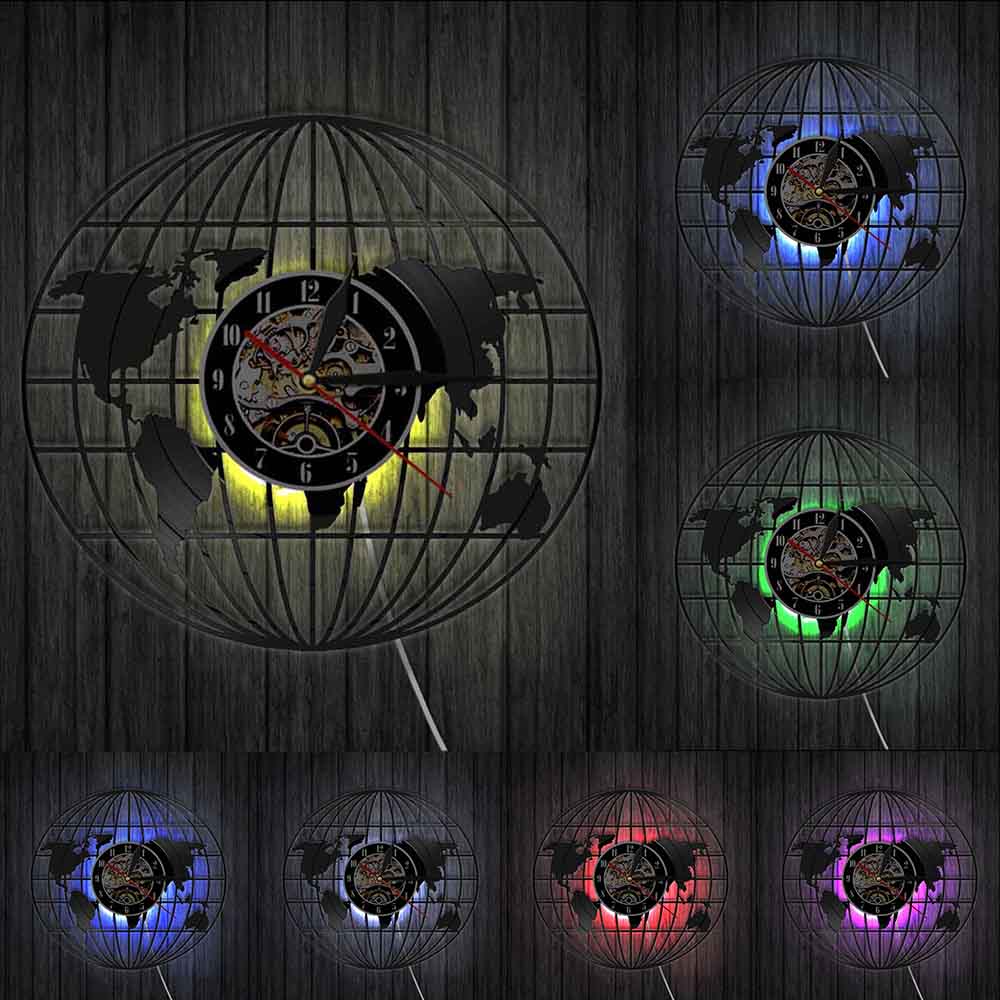 The Carte of the Monde LED Vinyl Record Clock, a statement clock that lends personality to a carefully styled interior.