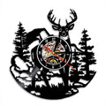 The Deer Vinyl Record Clock shown as a refined decorative accent for a modern living space.