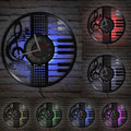 The Record LED Vinyl Record Clock, presented as a decorative timepiece for a thoughtfully designed home.