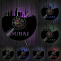 This Dubai LED Vinyl Record Clock brings a polished clock design and decorative character to the wall.