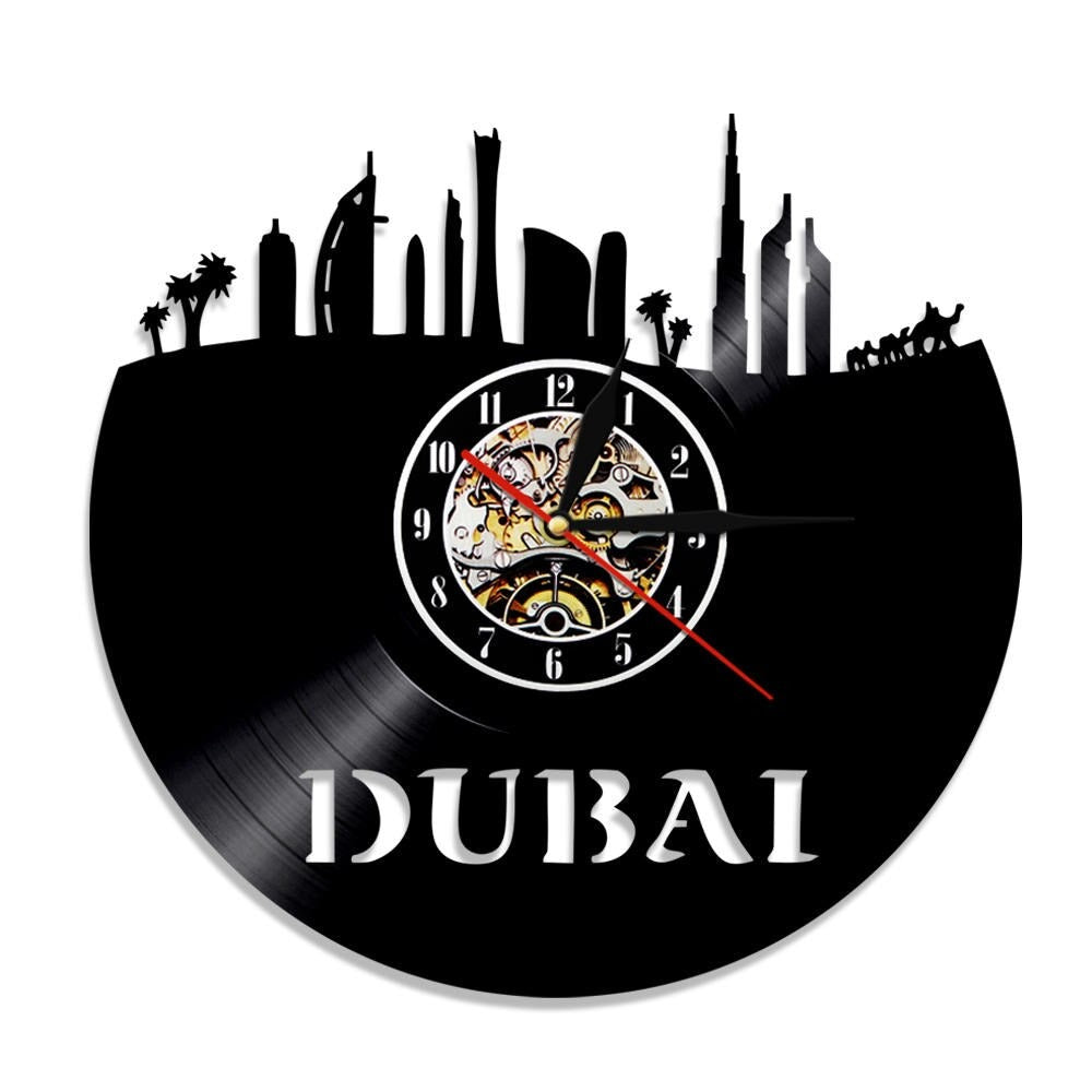 This Dubai Vinyl Record Clock adds a tailored balance of function and visual interest to home decor.