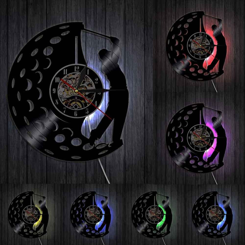 A Golf LED Vinyl Record Clock that brings a distinctive finishing touch to a stylish interior.
