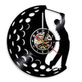 A Golf Vinyl Record Clock that brings a distinctive finishing touch to a stylish interior.
