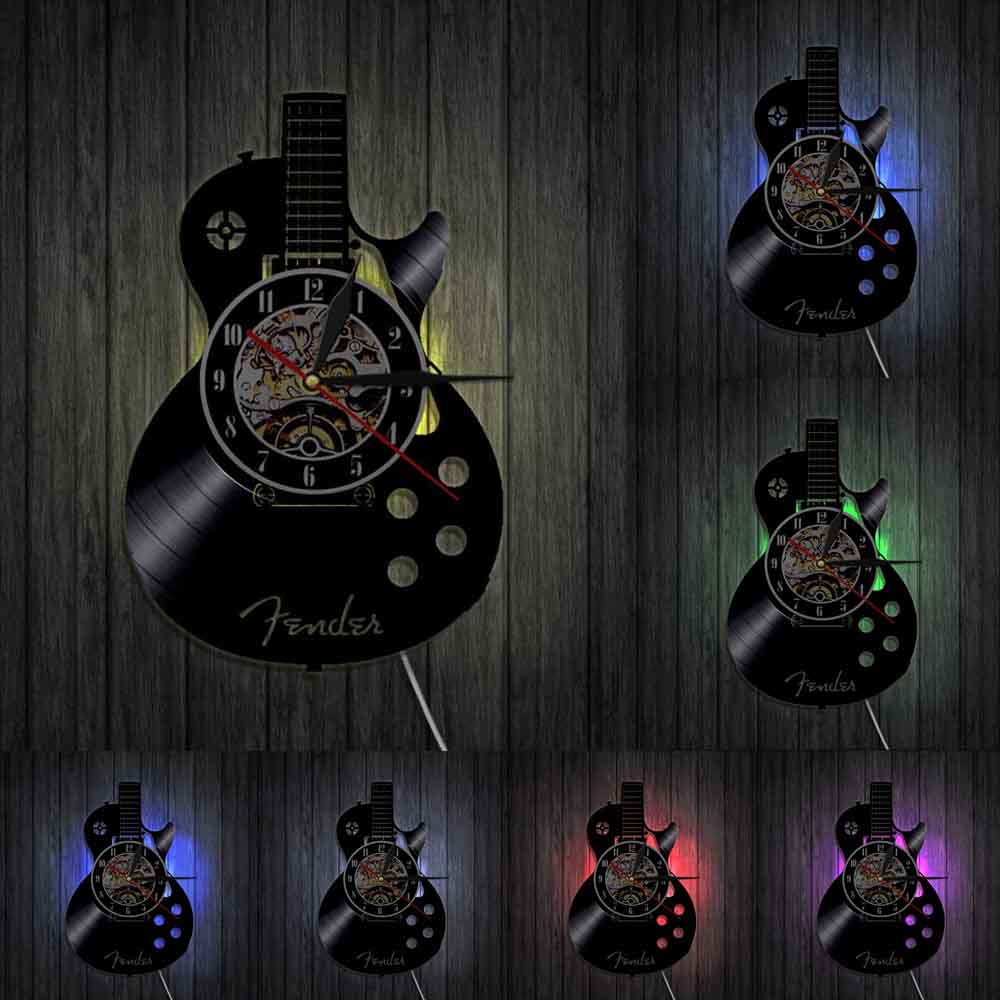 Guitare LED Vinyl Record Clock