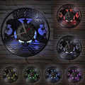 This LED Vinyl Record Clock brings a polished clock design and decorative character to the wall.