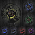 A Rap LED Vinyl Record Clock with a distinctive presence, made to enhance a curated interior.