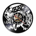 A closer view of the Rap Vinyl Record Clock, created to become a striking focal point in any room.