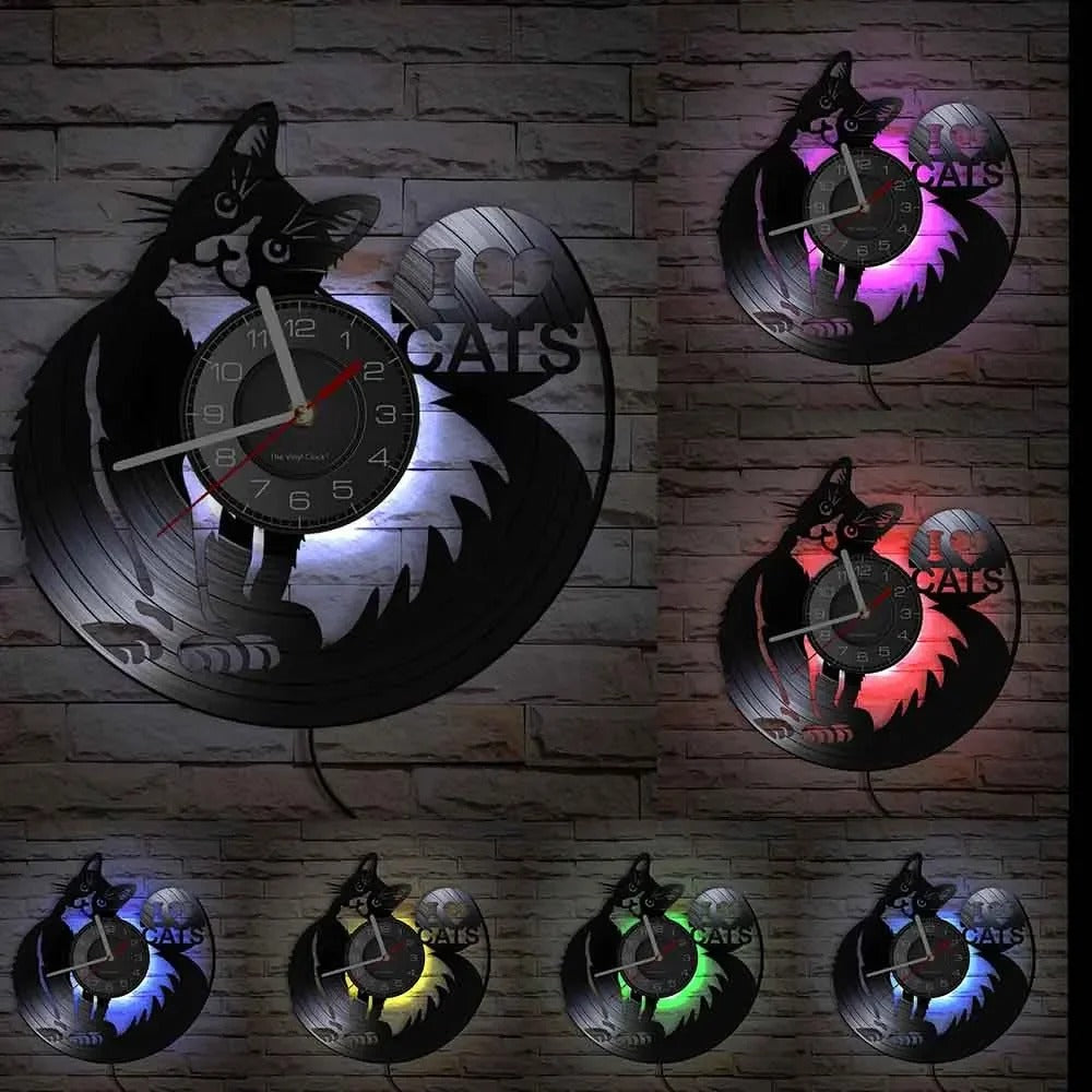 The Tina LED Vinyl Record Clock displayed as a functional yet eye-catching feature for the home.