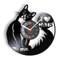 An elegant Tina Vinyl Record Clock designed to give a room a memorable decorative detail.