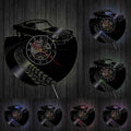 The Voiture LED Vinyl Record Clock shown as a refined decorative accent for a modern living space.