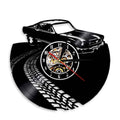 The Voiture Vinyl Record Clock shown as a refined decorative accent for a modern living space.