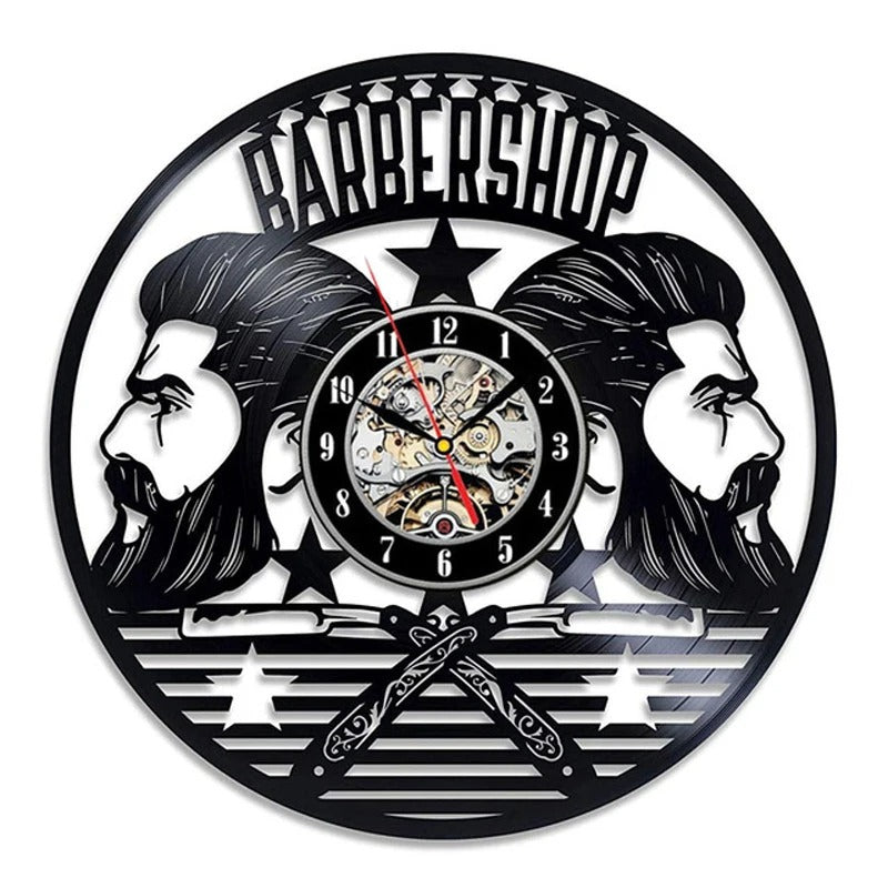 The Vinyl Record Clock, presented as a decorative timepiece for a thoughtfully designed home.