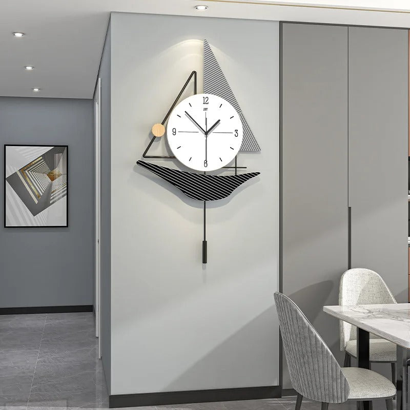 This Boat Wall Clock adds a tailored balance of function and visual interest to home decor.