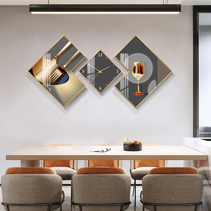 Radiant Geometric Wall Clock