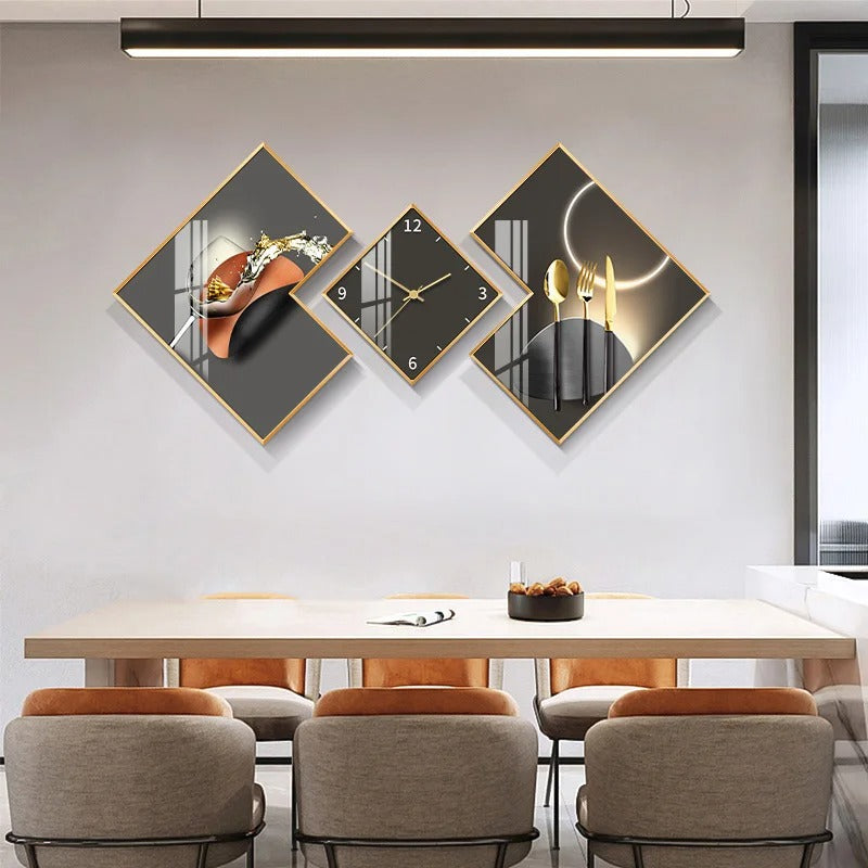 Radiant Geometric Wall Clock
