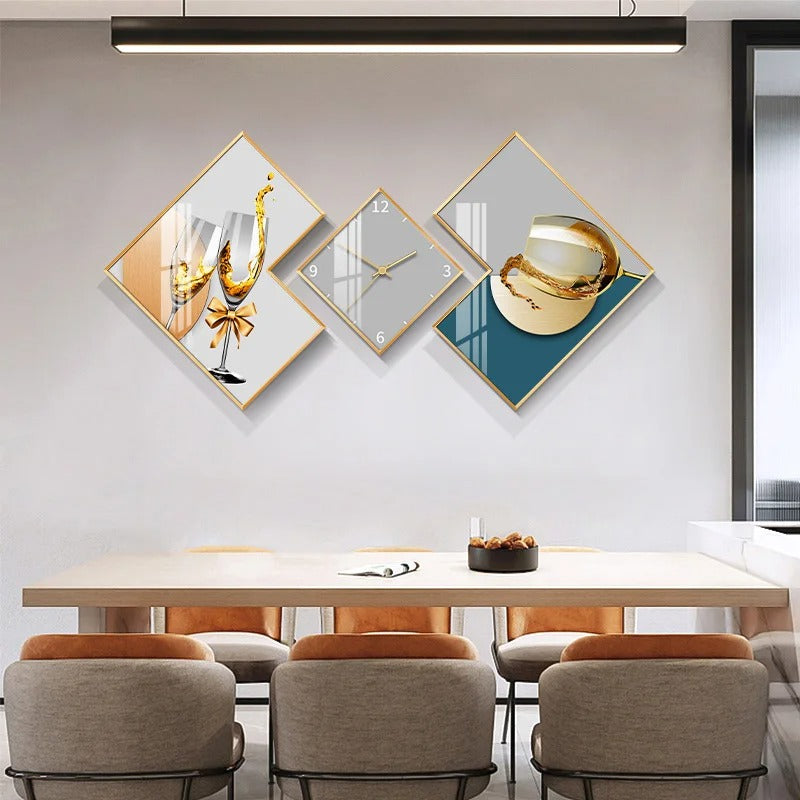 Radiant Geometric Wall Clock