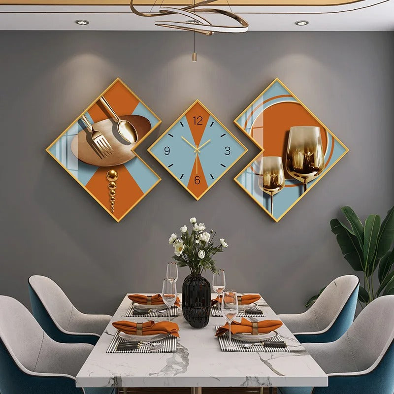 Radiant Geometric Wall Clock