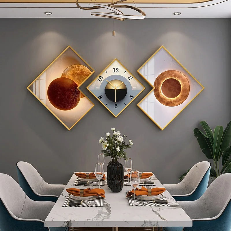 Radiant Geometric Wall Clock