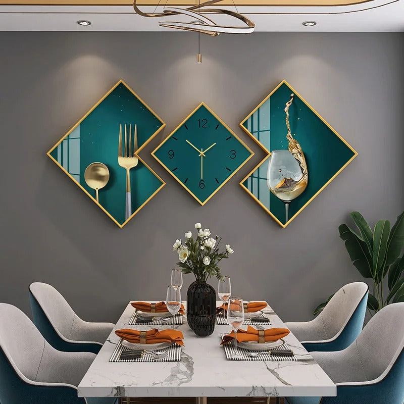 Radiant Geometric Wall Clock