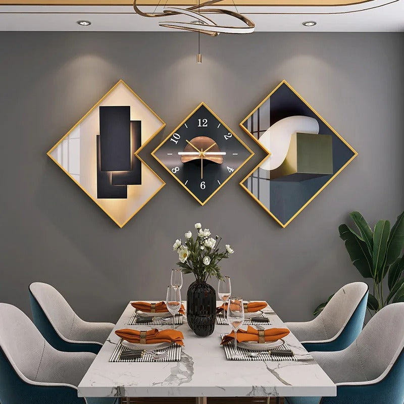 Radiant Geometric Wall Clock