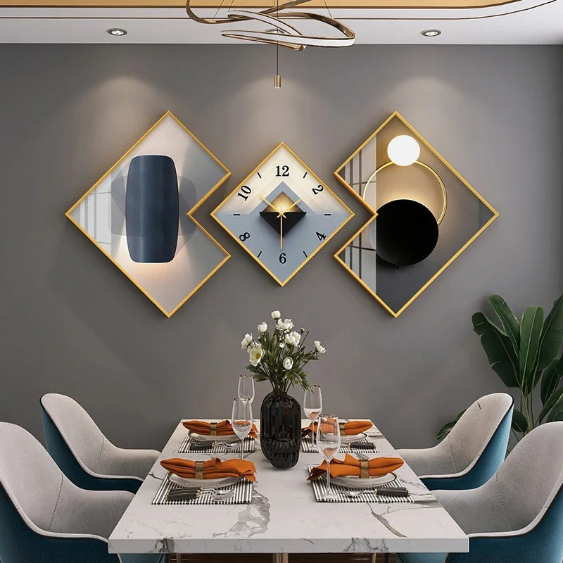 Radiant Geometric Wall Clock