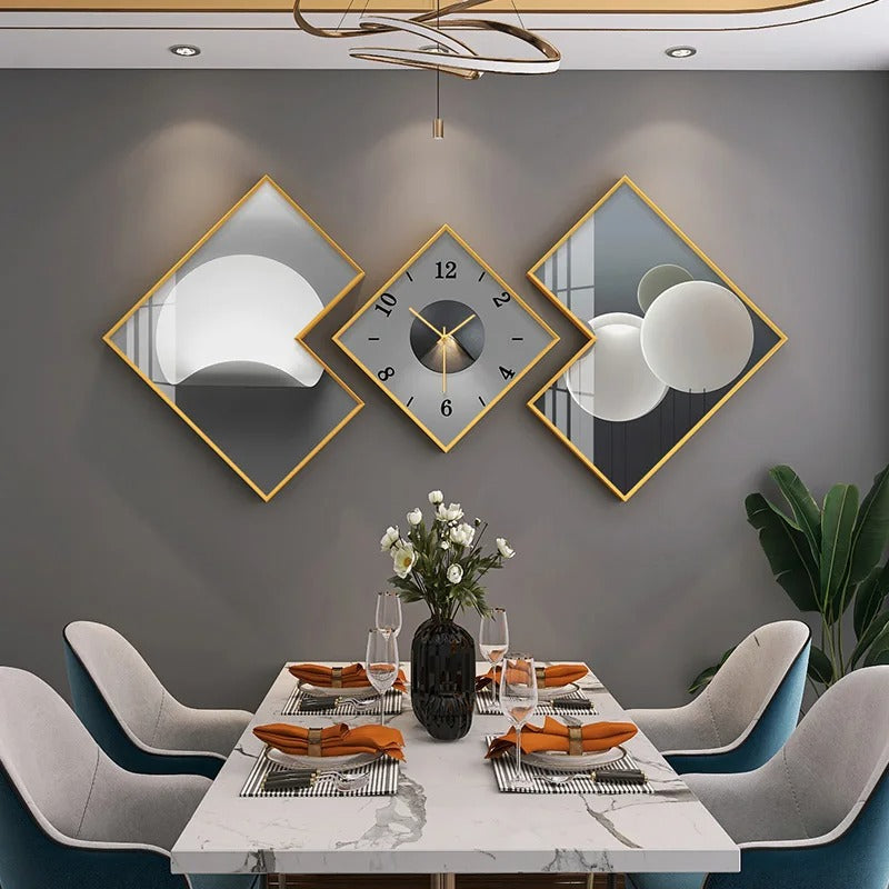 Radiant Geometric Wall Clock