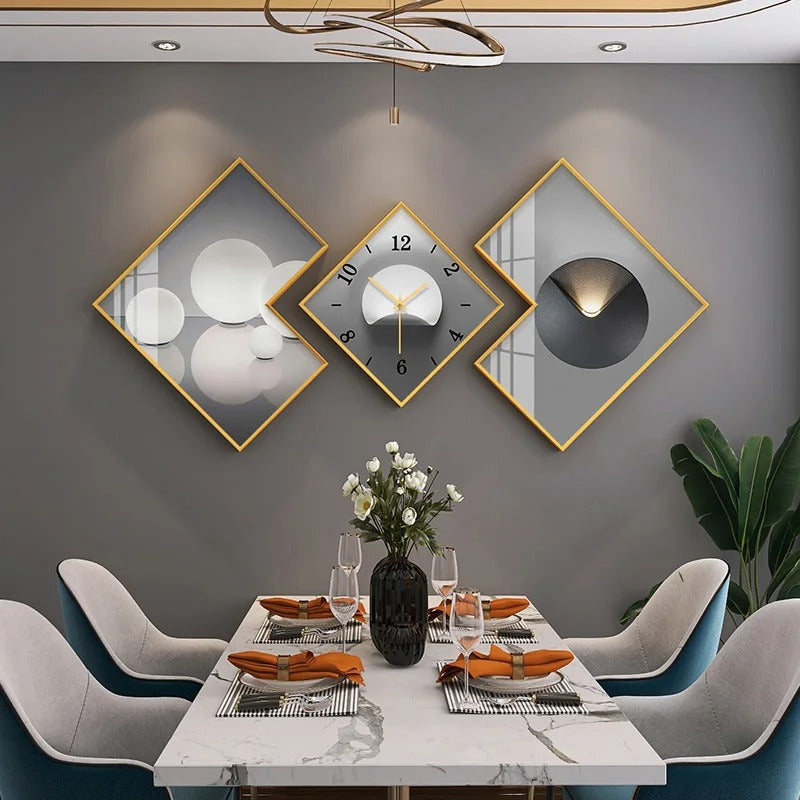 Radiant Geometric Wall Clock