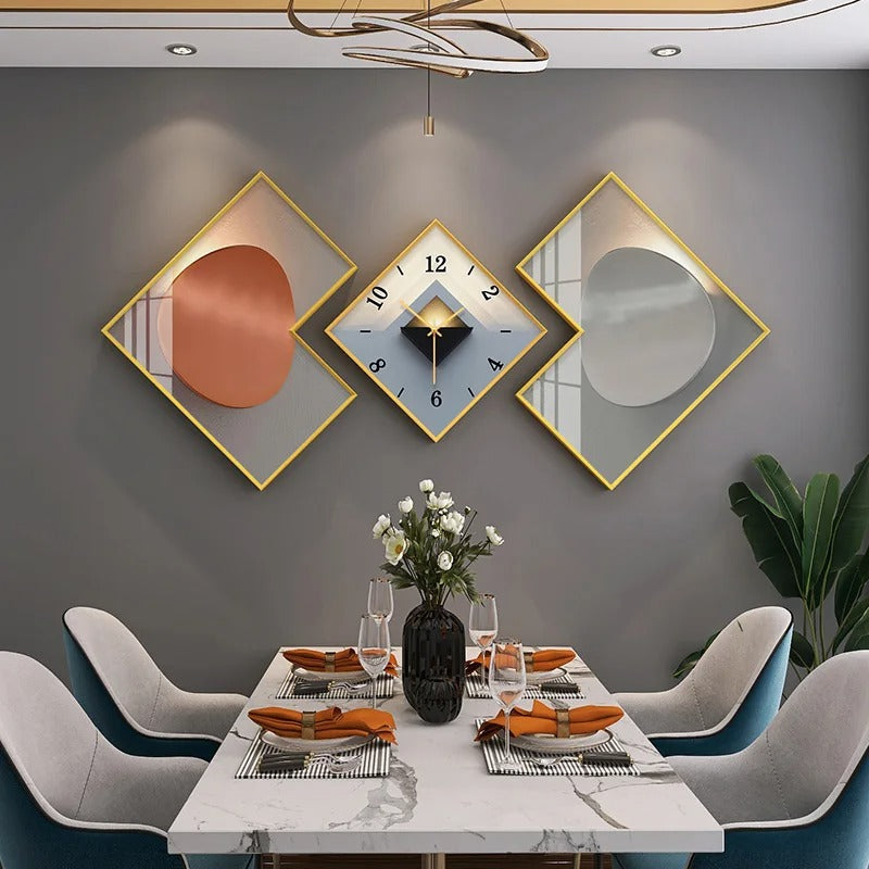 Radiant Geometric Wall Clock