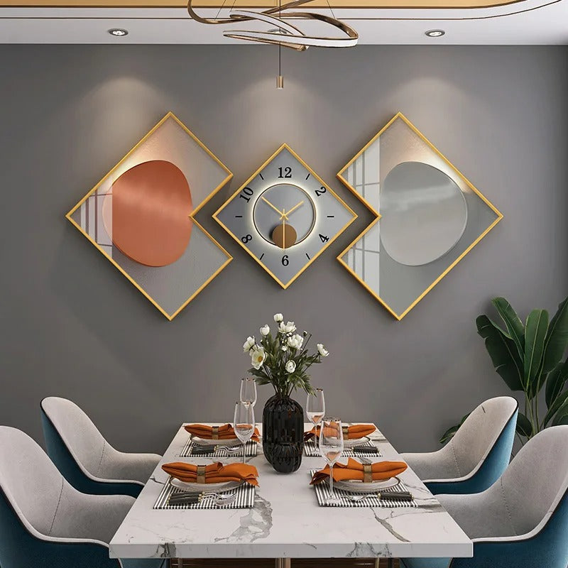 The Radiant Geometric Wall Clock displayed as a functional yet eye-catching feature for the home.